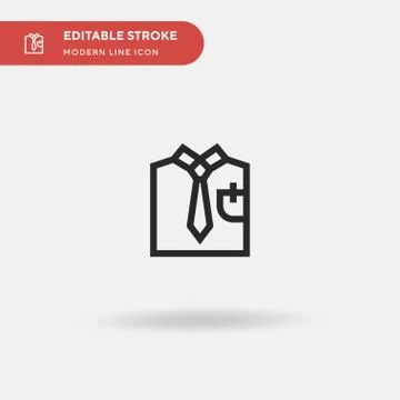 Shirt Simple vector icon. Illustration symbol design template for web mobile  Stock Illustration