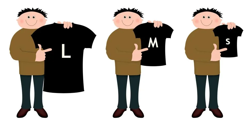 Shirt sizes Stock Illustration