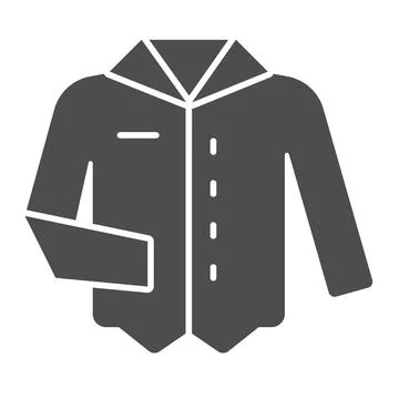 Shirt solid icon, shopping concept, men clothing sign on white background, shirt Stock Illustration