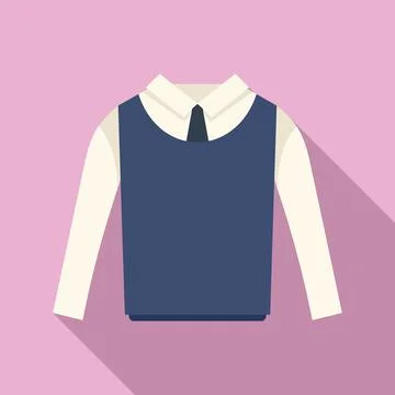 Shirt suit icon flat vector. Fashion back Stockillustratie