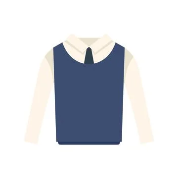 Shirt suit icon flat vector. Fashion back Stock Illustration