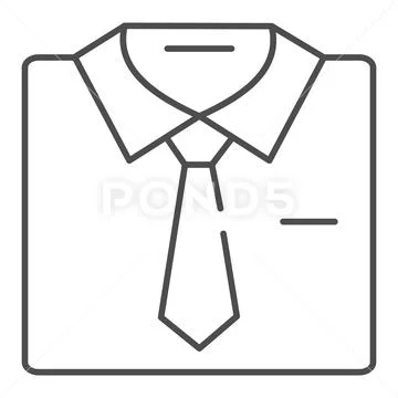 Vector Thin Line T-shirt Icon Graphic by deniprianggono78