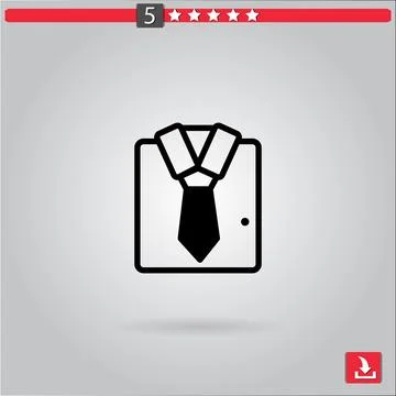 Shirt vector icon Illustrazione stock