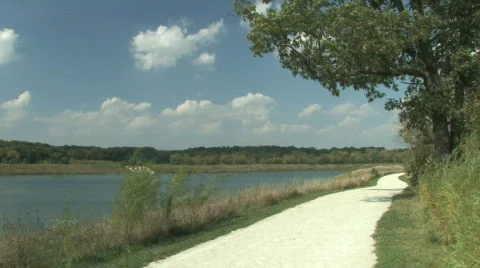 Shirtless Man Walking on Trail Stock Footage 280747