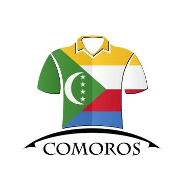 Shirts icon made from the flag of Comoros Illustrazione stock