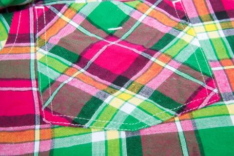 Shirts Pocket, Checkered Stock Photos