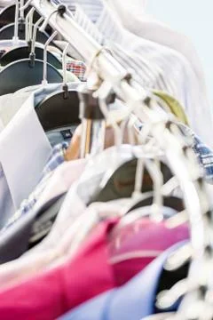 Shirts in the store Stock Photos
