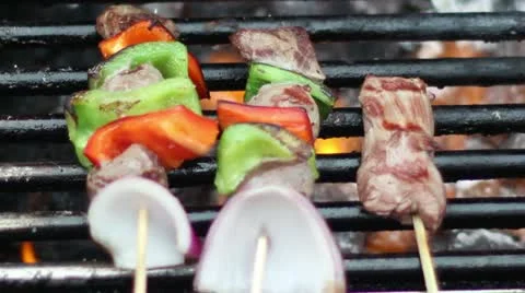 Shish-kabobs grilling 動画素材 11137968