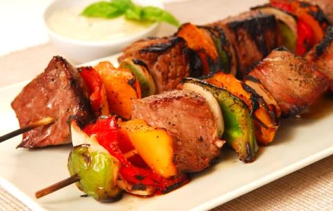 Shish kabobs Stock Photos