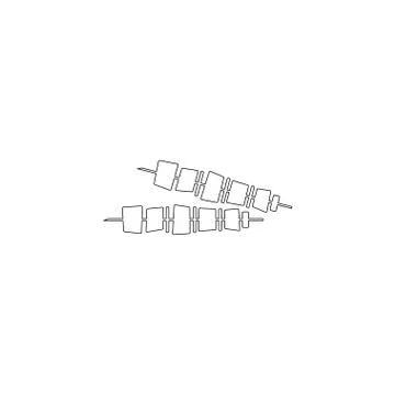 Shish kebab. flat vector icon Stock Illustration