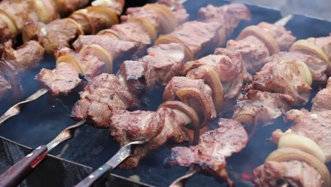 Shish kebab Stock Footage 2538602