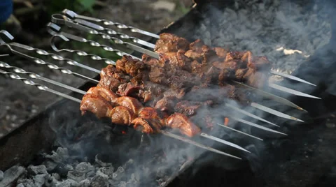 Shish kebab Stock Footage 37957681