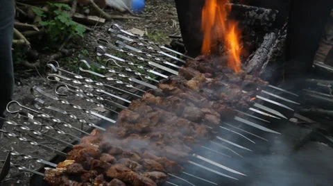Shish kebab Stock Footage 37957840