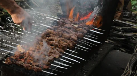 Shish kebab Stock Footage 37958363