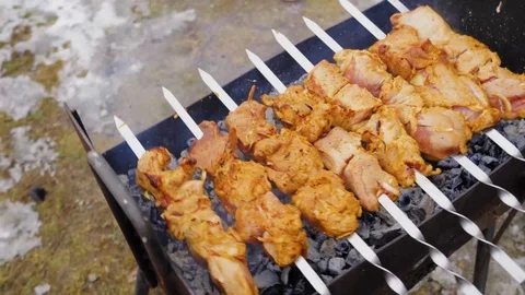 Shish kebab Stock Footage 125936954