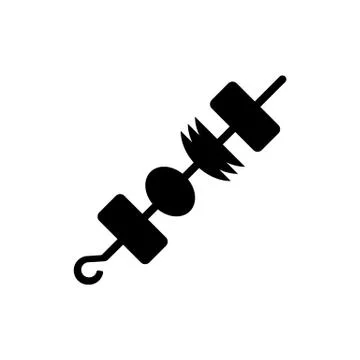 Shish kebab icon element of fast food icon for mobile concept and web apps. T Stock Illustration