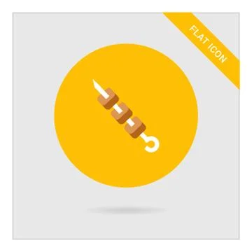 Shish kebab icon Stock Illustration