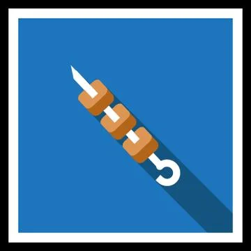 Shish kebab icon 스톡 일러스트