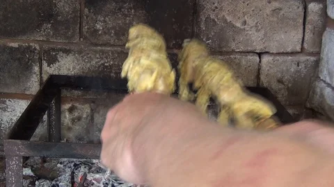 Shish Kebabs From Different Types Of Meat, On Skewers, Cooked On Charcoal Stock-Footage 116051101