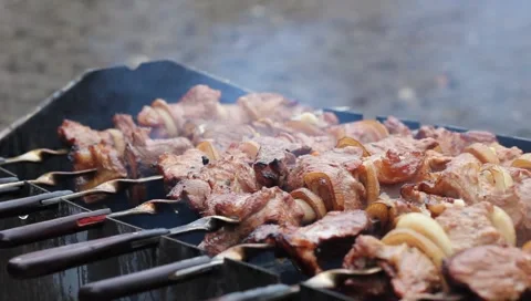 Shish kebabs Stock Footage 2539480