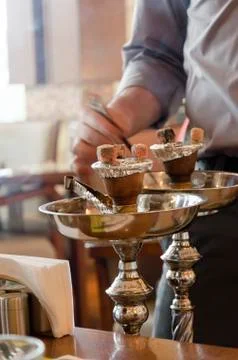 Shisha preparation Stock Photos