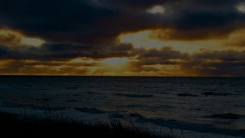 Shishmaref, Alaska Sunset Clouds Stock Footage 122114924