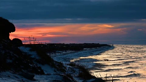Shishmaref, Alaska Sunset. Stock Footage 122114894