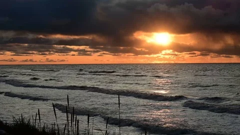 Shishmaref Sunset 2019 9 23 Stock Footage 122113362