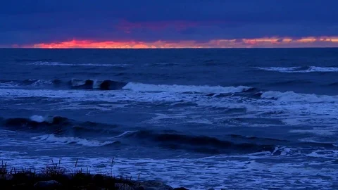 Shishmaref Sunset 2019 9 30 Stock Footage 122113408