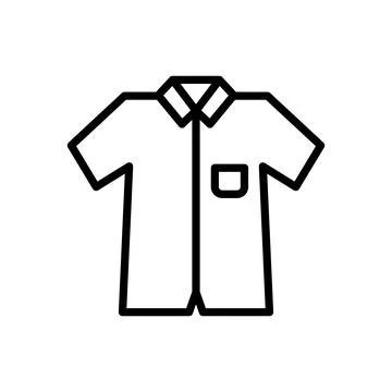 Shit, clothes icon. Simple line, outline vector elements of hipster style icons Stock Illustration