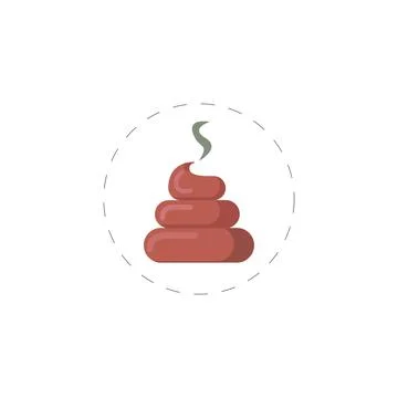 Shit colourful flat vector icon Stock Illustration