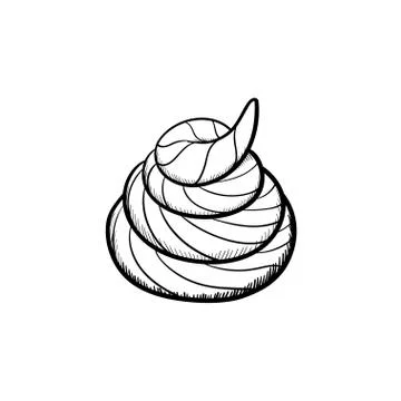 Shit hand drawn sketch icon. Stock Illustration