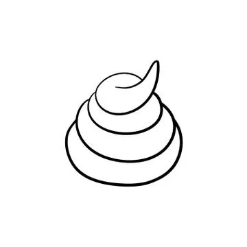 Shit hand drawn sketch icon. Stock Illustration