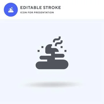 Shit icon vector, filled flat sign, solid pictogram isolated on white, logo 스톡 일러스트