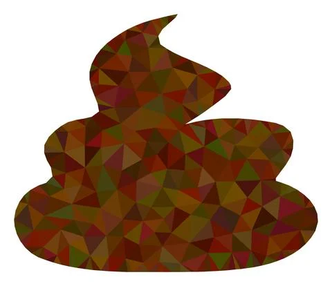 Shit Polygonal Icon 스톡 일러스트