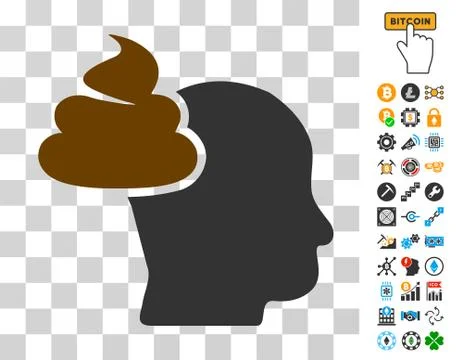 Shit Thinking Head Icon with Bonus Stock Illustration