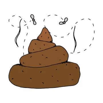 Shit. Vector illustration of a bunch of shit. Hand drawn shit. Stock Illustration