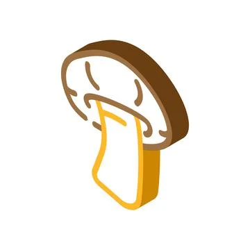 Shitake mushroom isometric icon vector illustration Illustrazione stock