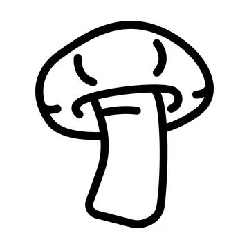 Shitake mushroom line icon vector illustration イラスト素材