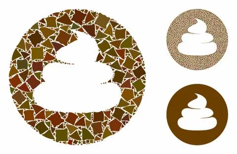 Shitcoin Composition Icon of Bumpy Parts Illustrazione stock