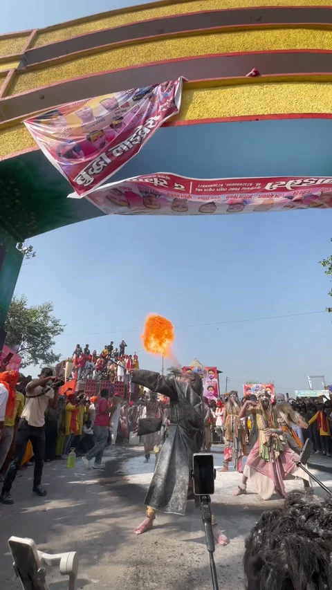 Shiv Devotees Performing At Maha Shivratri Festival In India On Feb 2026 Video stock 345967041