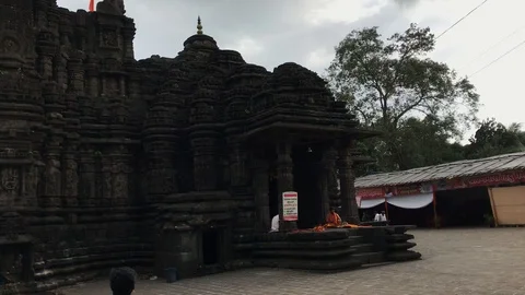The Shiv Mandir of Ambarnath Stock Footage 94602466