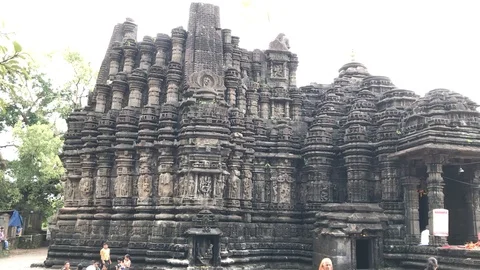 The Shiv Mandir of Ambarnath Stock Footage 94603793