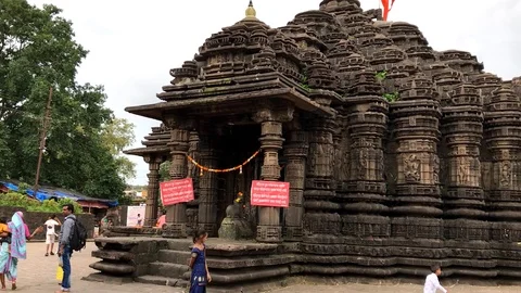 The Shiv Mandir of Ambarnath Stock Footage 94606557