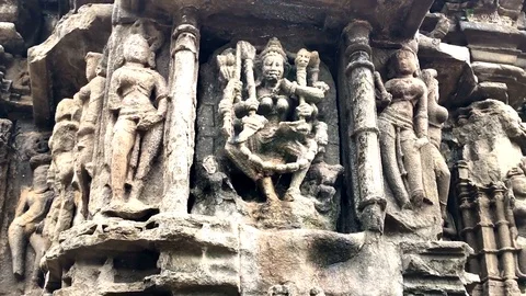 The Shiv Mandir of Ambarnath Stock Footage 94607486