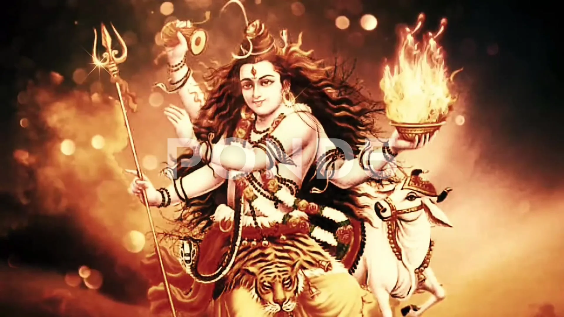 Shiva with animated background 4K video | Stock Video | Pond5