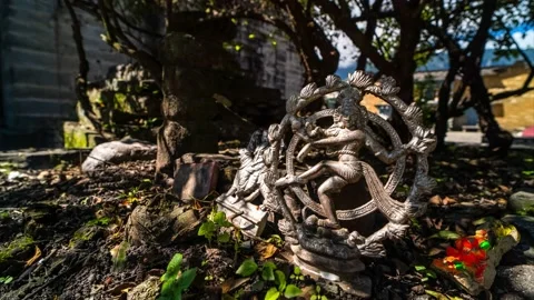 Shiva statue in Hindu temple hyper lapse time lapse Nataraja, India  Stock-Footage 227227214