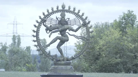 Shiva's statue at CERN Stock Footage 143962278
