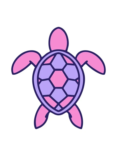 Shivering motion animation of brazilian turtle shown from above drawing Stock Footage 324195823