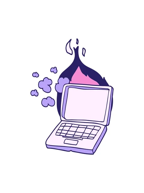 Shivering motion animation of cartoon broken laptop computer Stock Footage 324239743